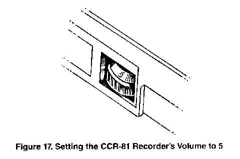 Figure 17 Setting the CCR-81 Volume to 5